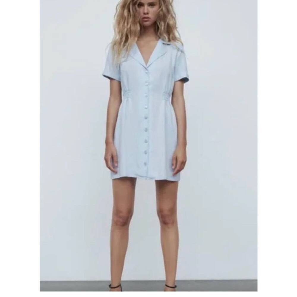 Zara Sky Blue Mini Dress